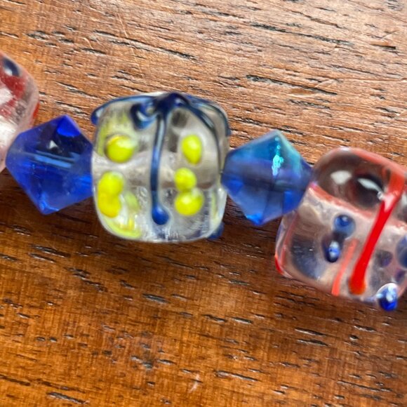 Art Glass Bracelet with Blown Glass Beads - Picture 3 of 6